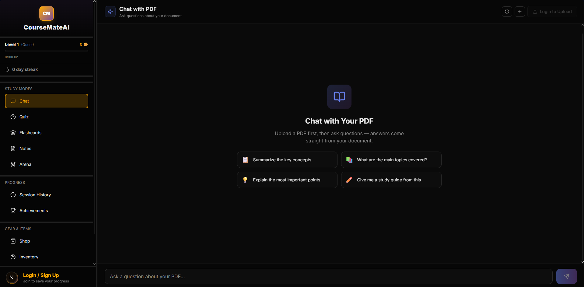 CourseMateAI screenshot